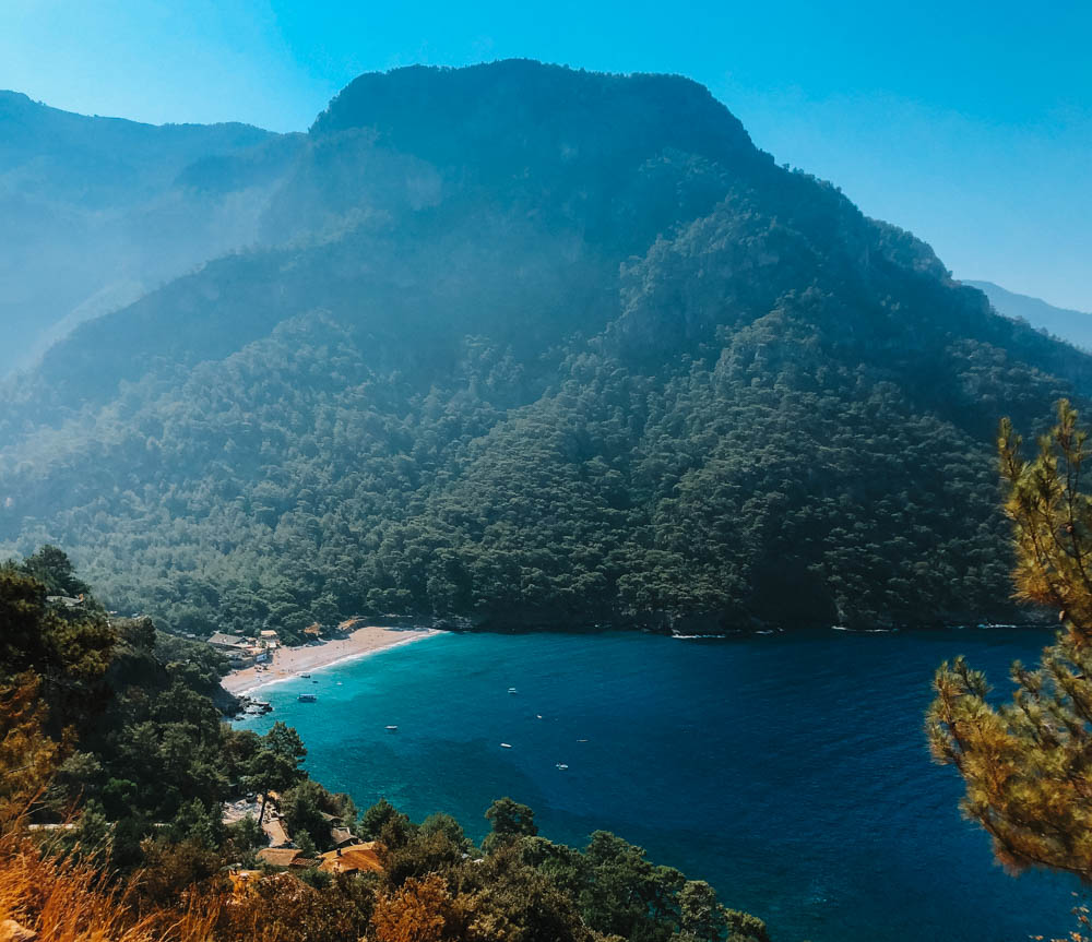 The viewpoint of Kabak Valley from the trail of the Lycian Way. 