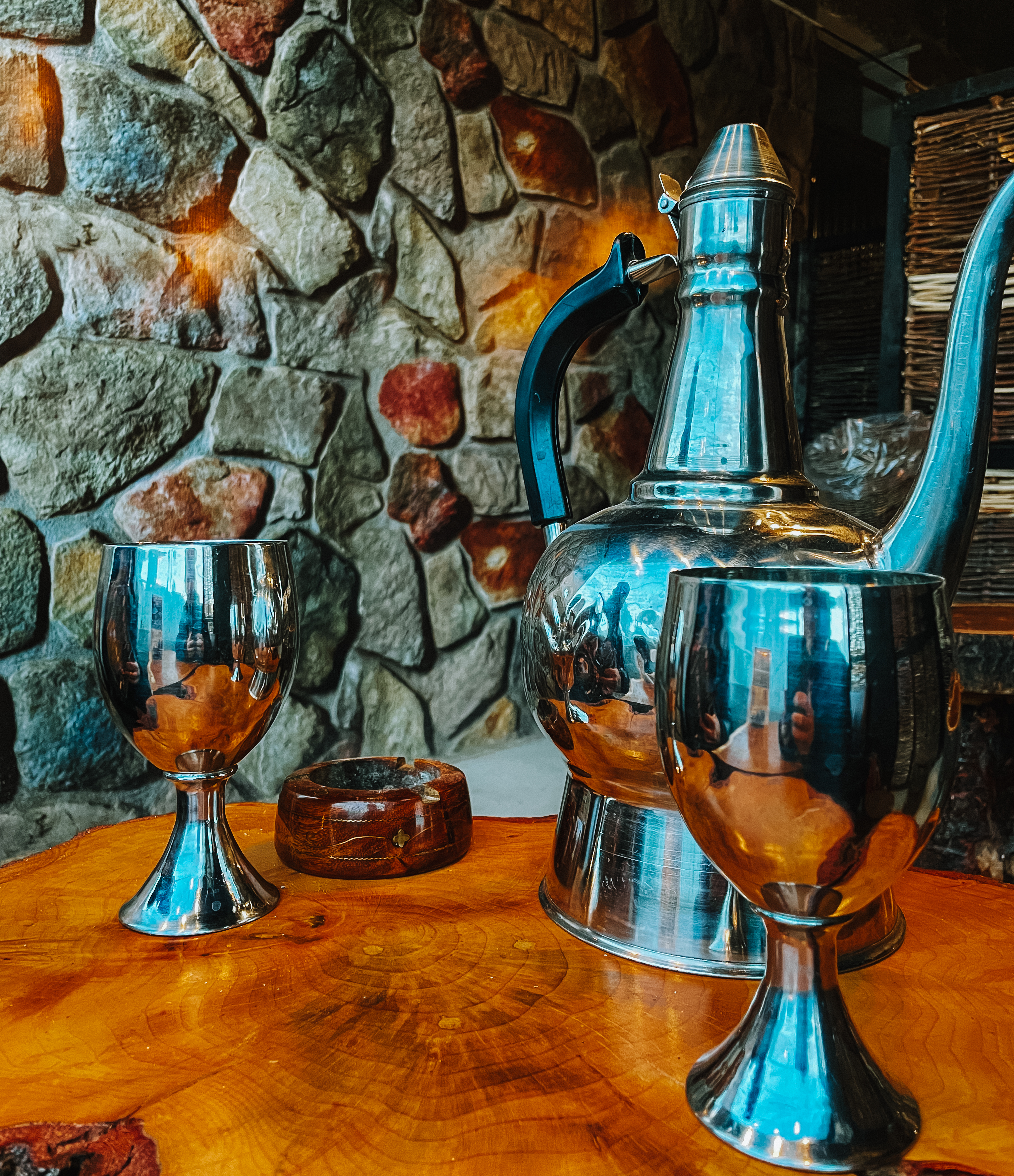 Traditional glasses of the Balti people in Skardu, Pakistan